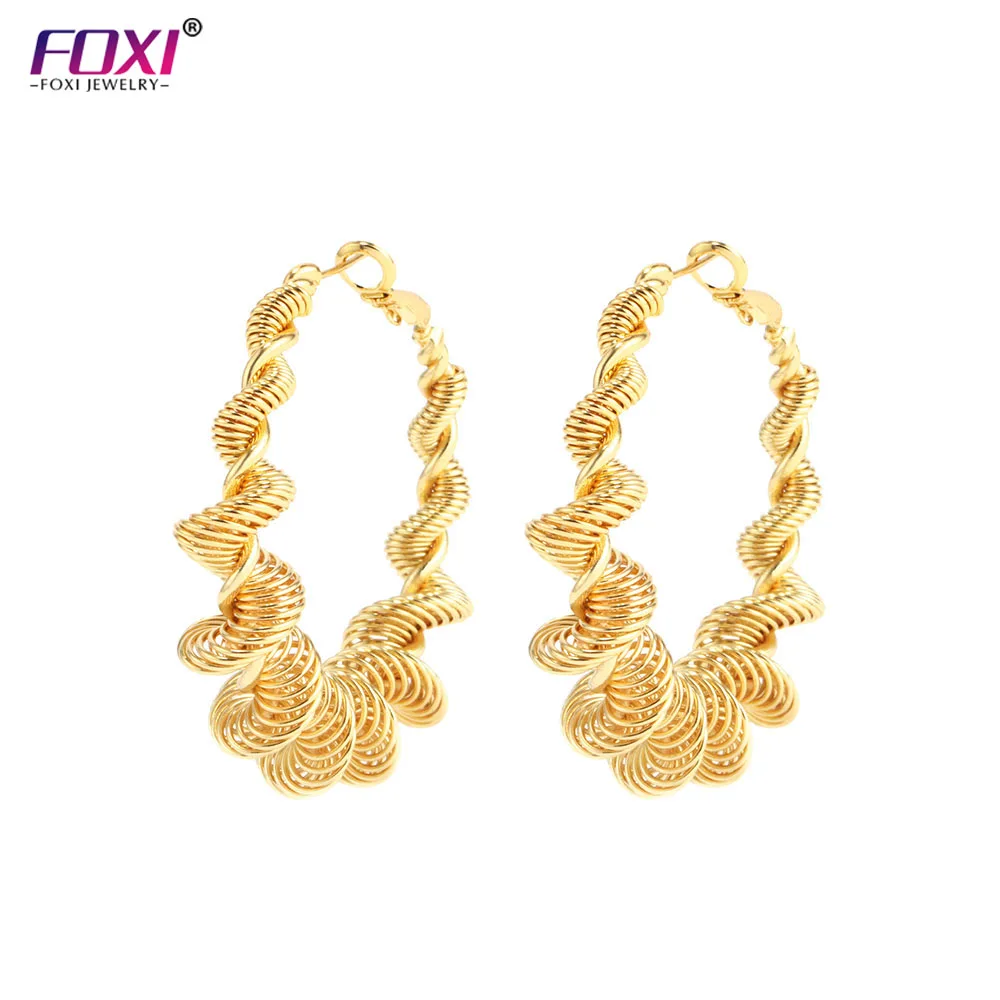 

Fashion Jewelry Gold Plated Hoop Earrings Stainless Steel Earrings