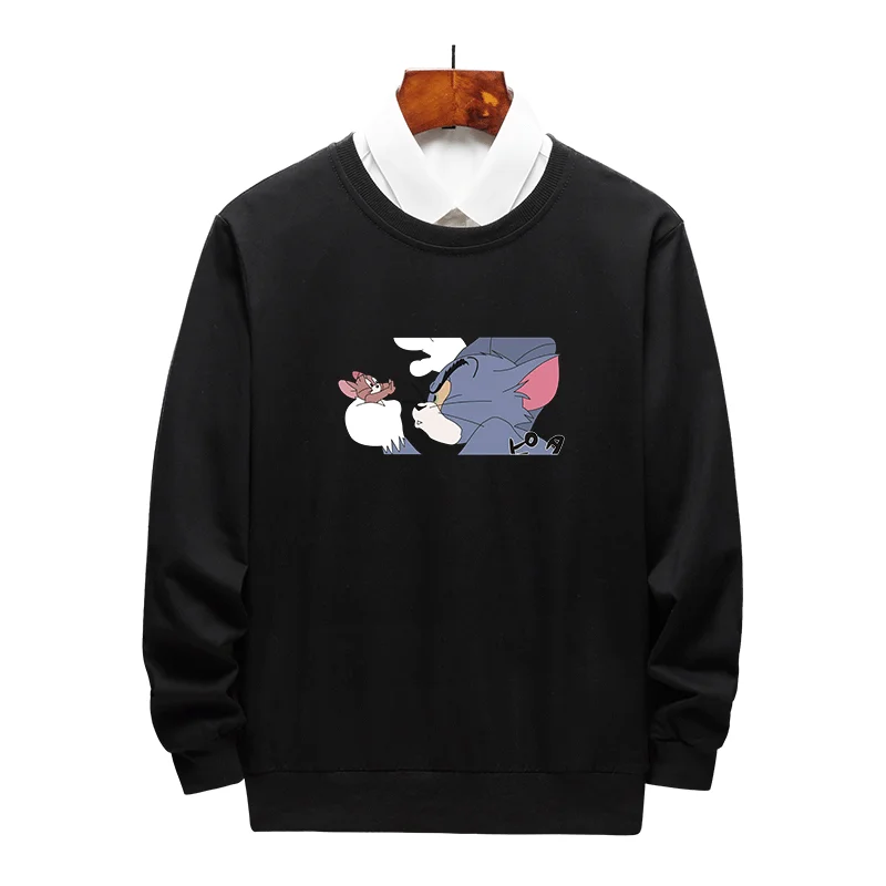 

Hot sale new design couple fashion solid hans sweatshirts