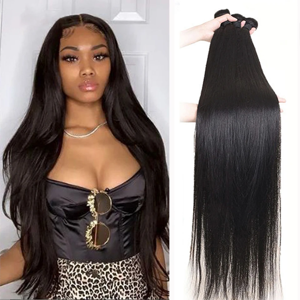 

Beicapeni Bone Straight 100% Virgin Brazilian Human Hair Bundles For Black Women