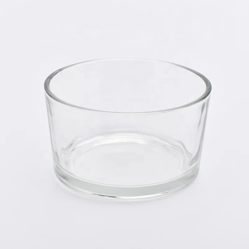 3 Wicks Empty Glass Candle Jars