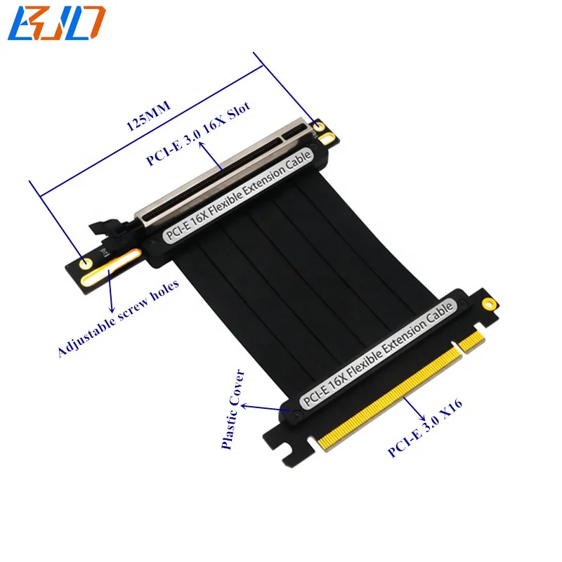 

PCI Express 3.0 PCI-E 16X to X16 Extension Cable GPU Extender Cornered Top 10~100CM for High-end Graphics Card