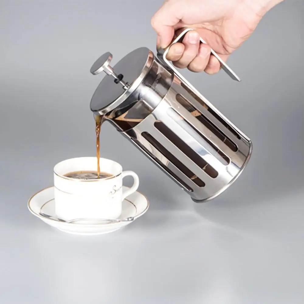 

Cafetiere Percolator Tool Insulated Coffee Tea Brewer Pot With Filter Baskets Stainless Steel French Press Coffee Maker