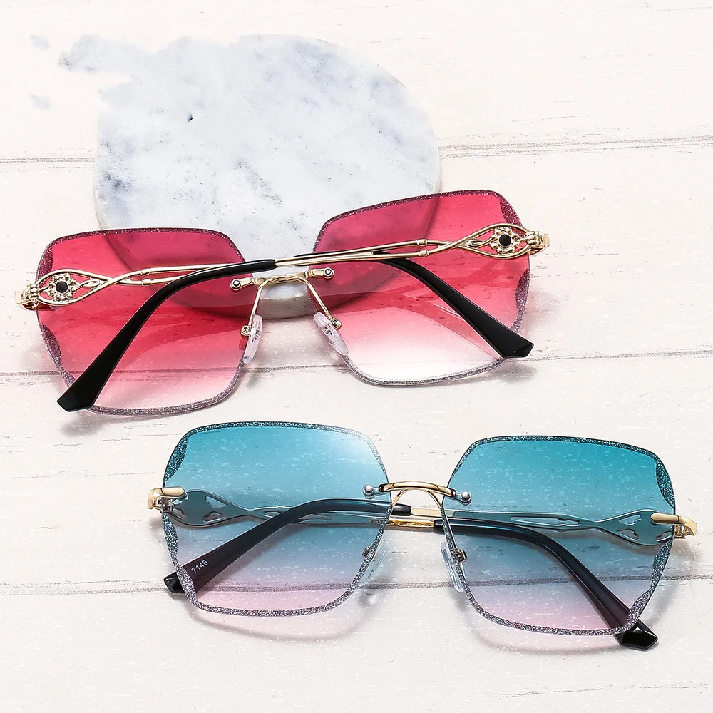 

Shades 2021 Sun Glasses Women Wholesale Rimless Womens Sunglasses