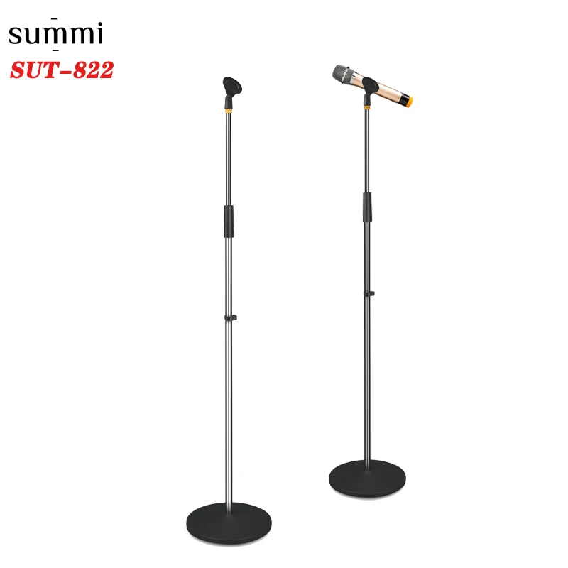 

SUT-822 Professional Lightweight Adjustable Tripod Mic Stand For Tilting Rotating Floor Stage Foldable Heigh