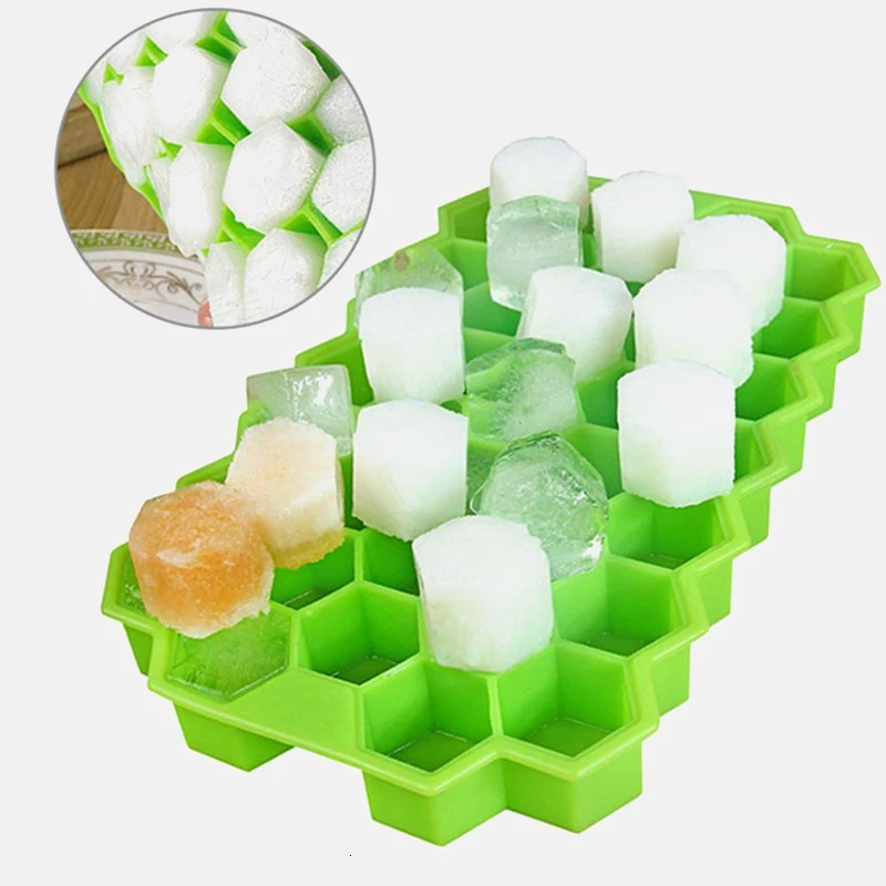 

DIY Popsicle Maker 37 Ice Cube Honeycomb Tray Silicone Mold Creative Shape Ray Cream Party Bar Cooler Tools Kitchen Accessories