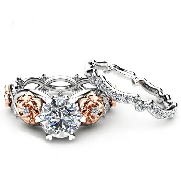 

Queen-Creative Flower Ring Jewelry Ring Set Detachable Wear Ring Lady Decoration Fashion Women