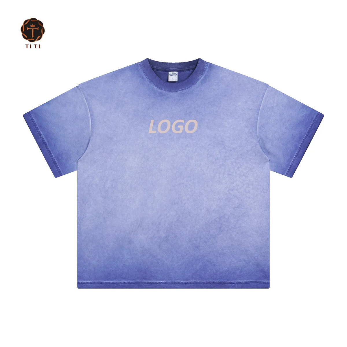 250 Gsm Mid Heavy Weight Vintage t Shirt Washed T-shirts Oversized Acid Washed Digital Printing t Shirt