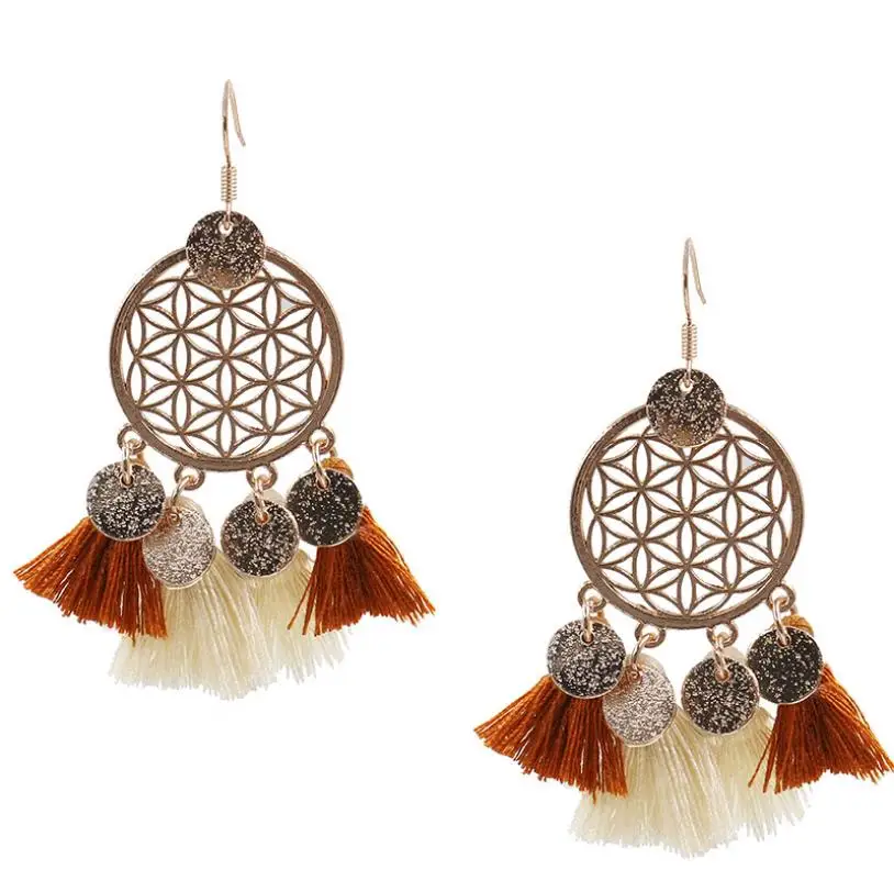 

Tassel Drop Women Bohemia Female Ethnic Long Big Earrings Fashion Jewelry Statement Vintage Wholesale