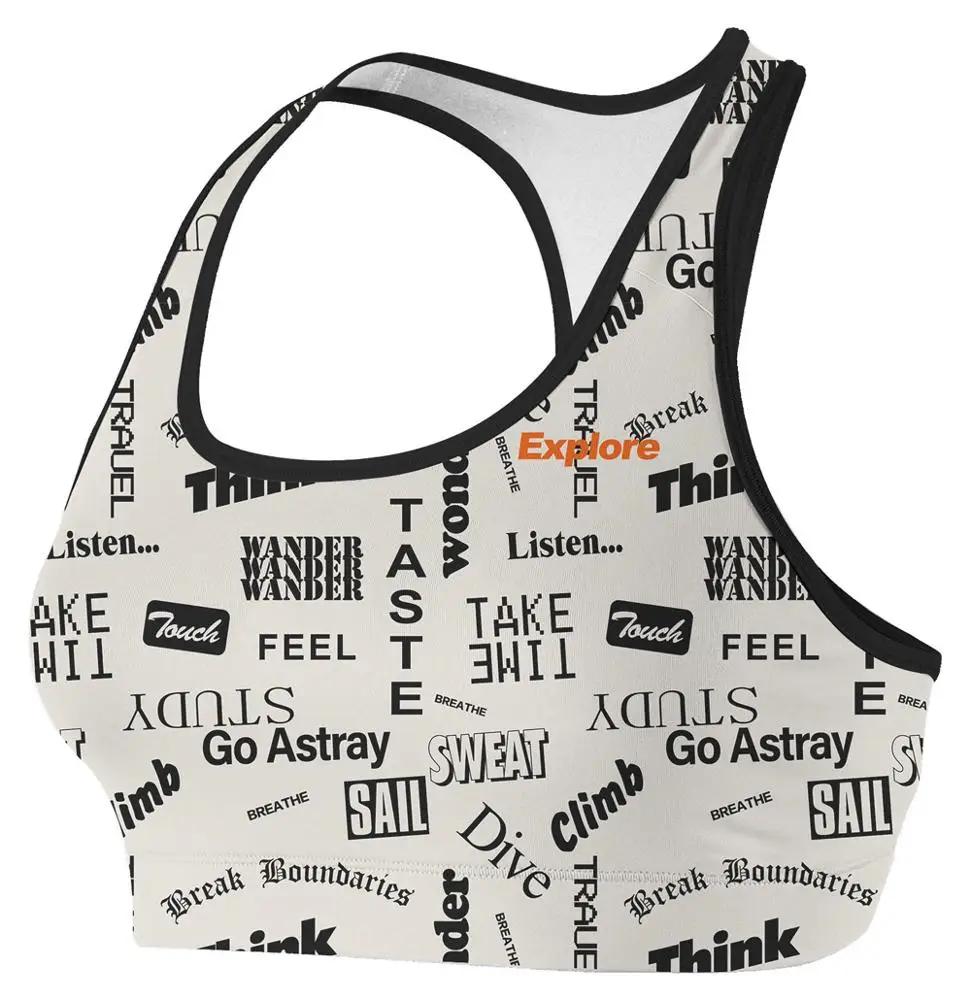 

Explore Letter Personalized Custom Team Design Training Pro Women Sports Bra