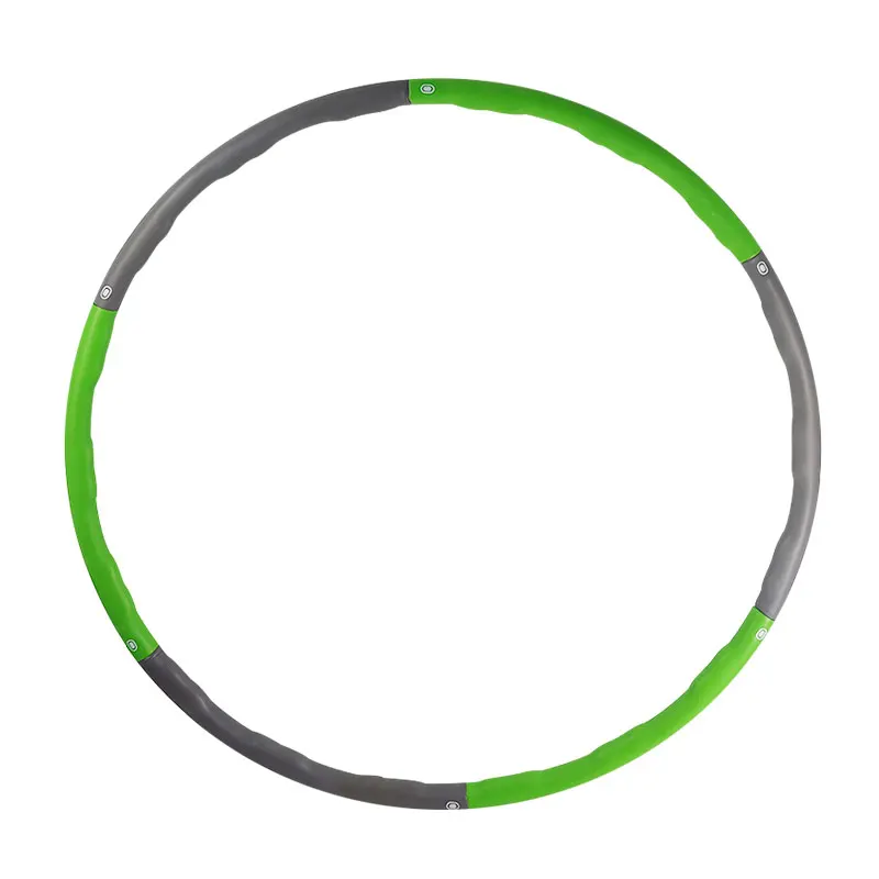 

Adult fitness equipment 8 section detachable folding foam hula hoops, Green