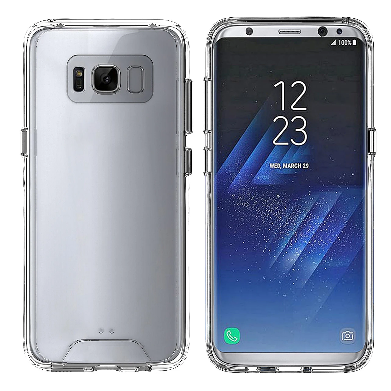 

Ultra slim transparent anti-drop mobile accessories flexible soft silicone shockproof cell phone case for Samsung S8