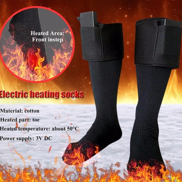 

N1557 New Winter Warm Rechargeable Heating Socks Battery Powered Thermal Socks for Camping Riding Hiking Electric Heated Socks