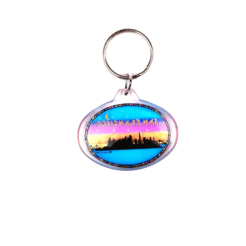 acrylic keychain photo frame blank keyring,acrylic plastic key chain blank keyring,souvenir round clear acrylic keychain