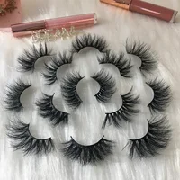 

New Style 7 pairs lashes flower lash trays Dramatic mink lashes 25mm 3D Mink eyelashes