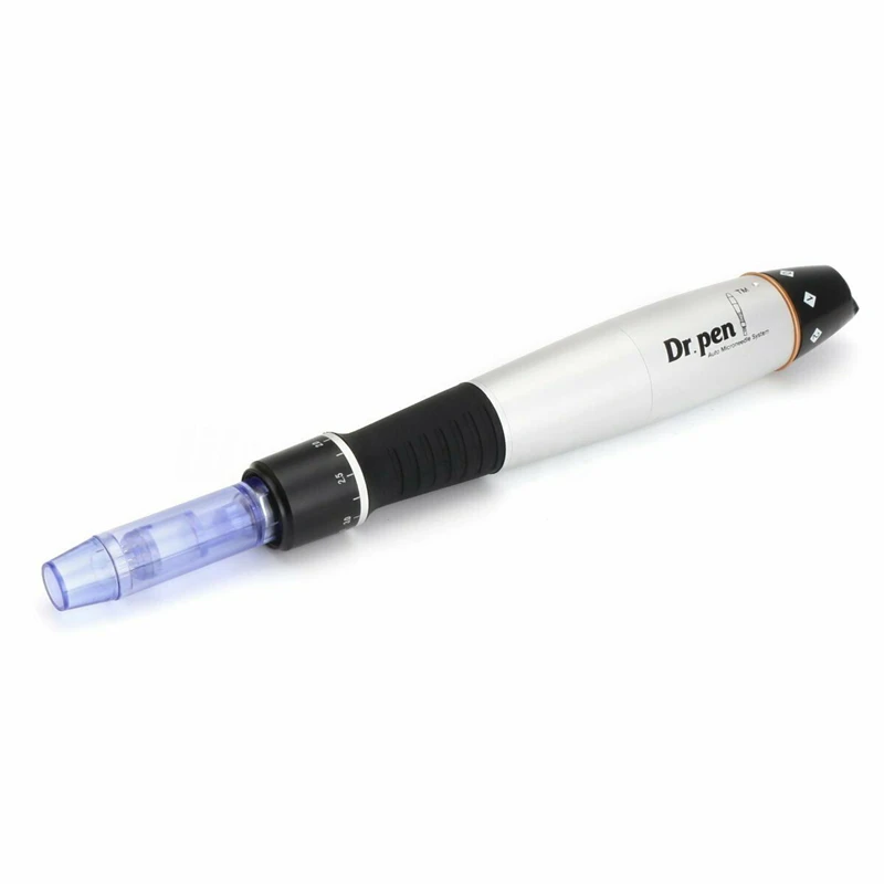 

A1-C/W silver and blue color dr pen Electric derma roller for tatoo and wrinkle removal with 2pcs 12pins cartridge