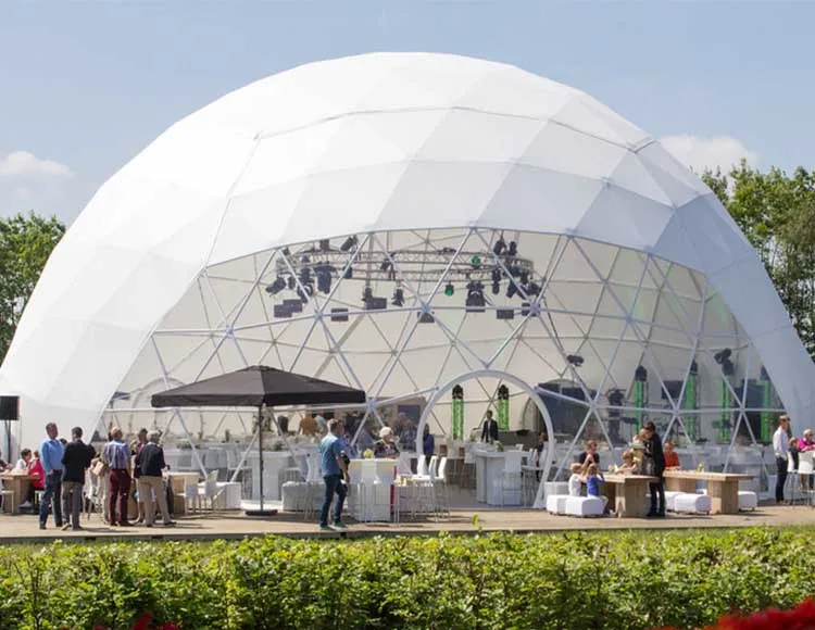 

high quality canopy outdoor showroom25m dome tent for events, White,transparent,custmized,dome tent