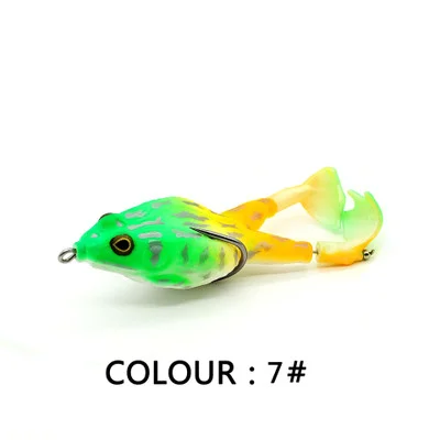 

New Bait Double Clutch Lures Cheap Topwater Soft Hollow Body Hooks Fishing Snakehead Fishing Frog Lure, Colorful