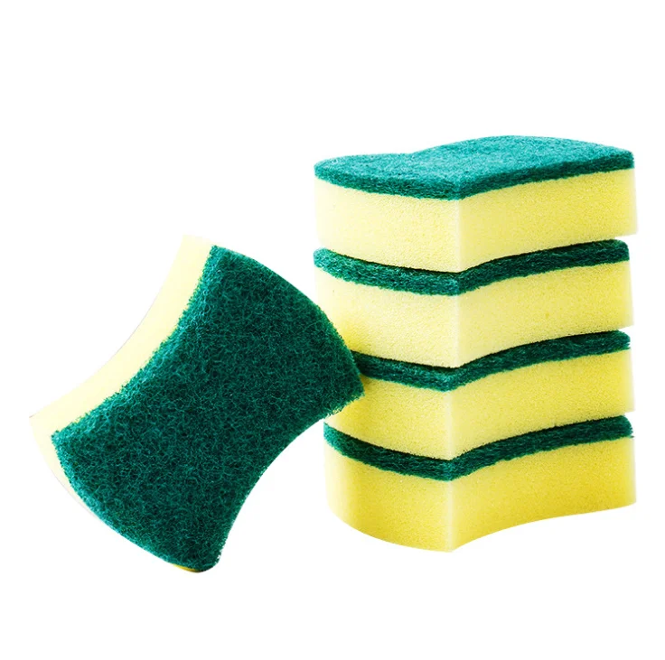 

Household Kitchen Cleaning Tools Dish Towels Dishwashing Sponge Brush, Yellow
