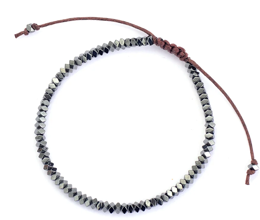 

High Quality Natural Multi Color Handmade Hematite Elastic Stretch Beads Bracelet Jewelry Gift