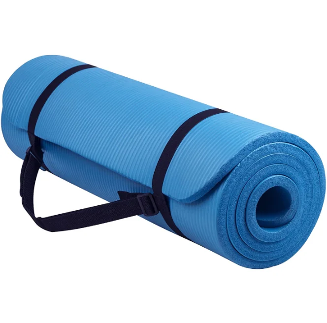 

Indoor Home Yoga Equipment Natural Rubber NBR Yoga Matt 10MM Blue Matte Fitness Exercise Yoga Mat, Blue/purple/pink/green...