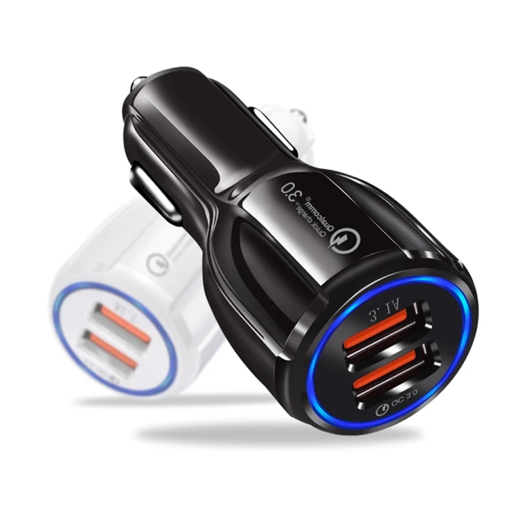 

Qc3.0 Dual USB 6A 30W Vehicle In Car Fast Charger Mobile Phone Tablet Fast Charging Car Charger