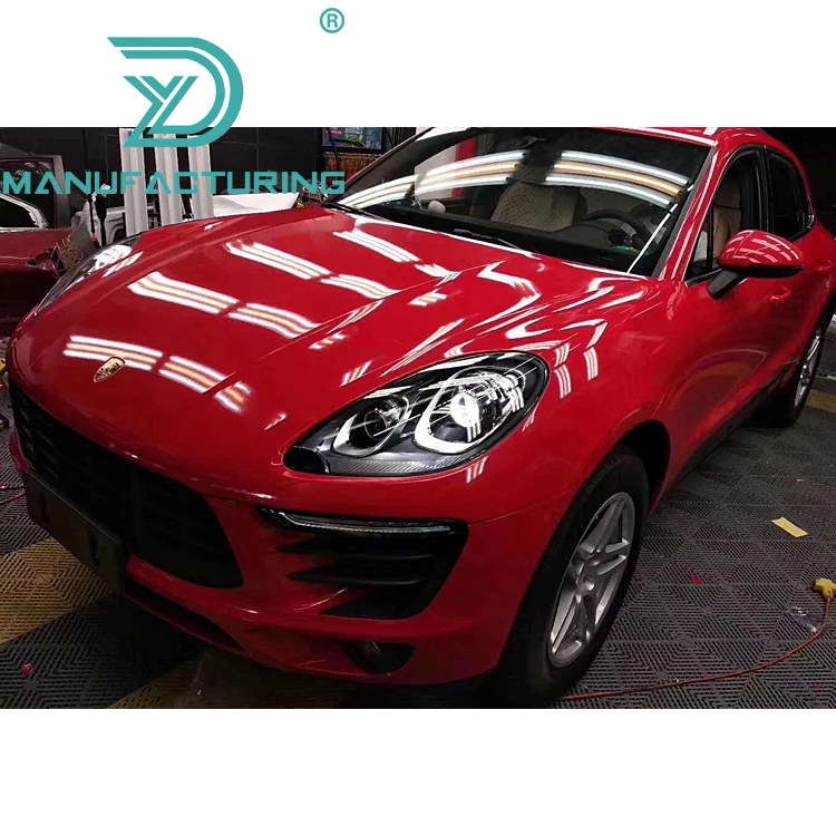 

Ultra Glossy Red Vinyl Wrap Gloss Crystal Film Car Wrapping Vinyl With Air Bubble Free Size 1.52X18 Meters