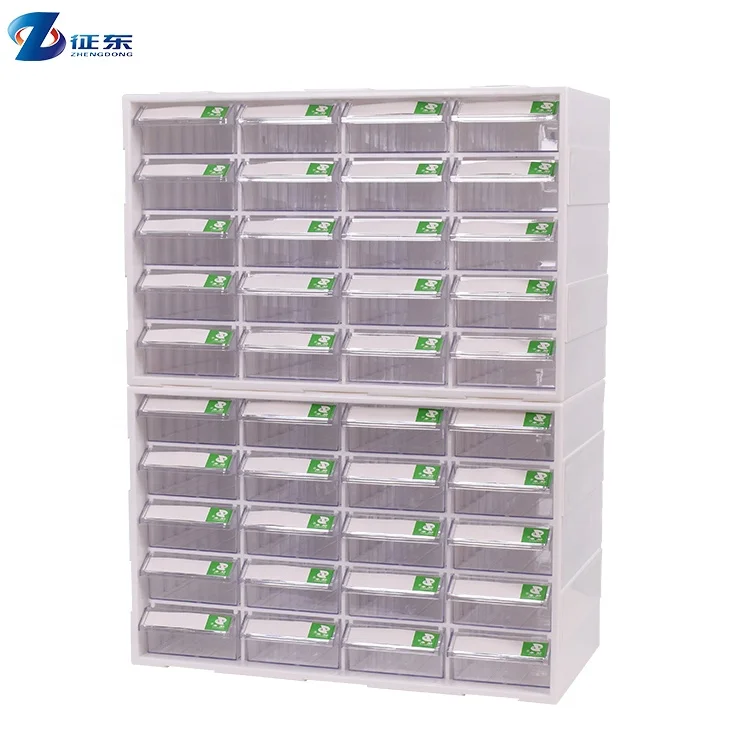 

Multi Drawer Shelf Organizer Compartment Storage Stacking Ps Plastic Nuts Part Rack Box, White