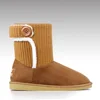 HC-105 2019 Adult winter hot selling knit warm button short snow boots