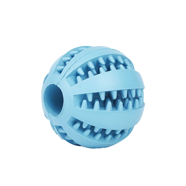 

New Eco Treat Large Breed Rubber Hide and Seek Interactive Toothbrush Ball for Aggressive Chewers Dog Chew Toy, Red/blue/yellow/green