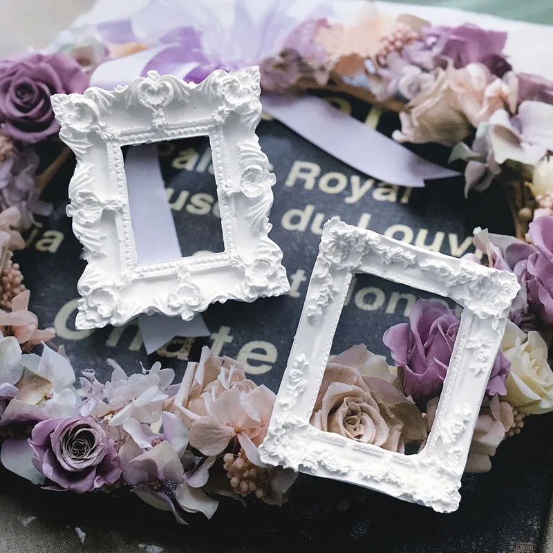 

Z117 European frame photo frame silicone mold DIY aromatic gypsum, Random