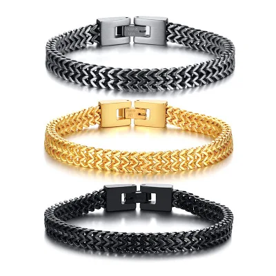 

Fashion Simple Multi-layer Jewelry Stainless Steel Keel Chain Bracelet for Men's Bracelet Gold Silver Color Machine Trendy