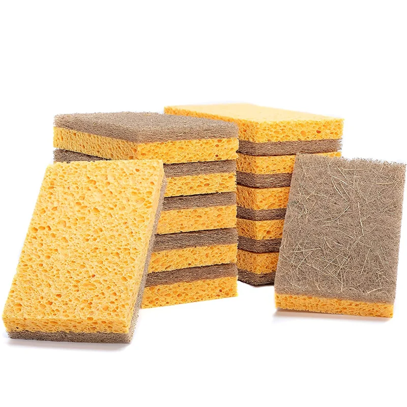

Eco friendly kitchen Dishwash Sponge Loofah dish scouring pad scrubber cleaning sponge with polyester, Customized