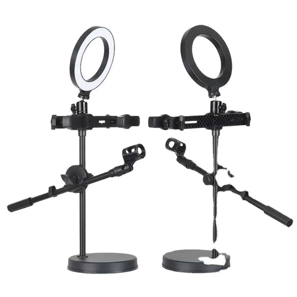 6inch LED Desktop Selfie Ring Light Smartphone with 3 Colors Brigteness for Making Video Youtube Vlog Tiktok