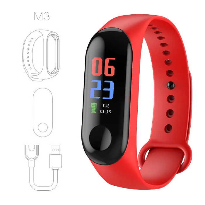 

Innoliance M3 Plus Amazon Hot Life Sleep Monitor Blood Pressure Heart Rate Waterproof Band Women Android Smart Watch, for Sport