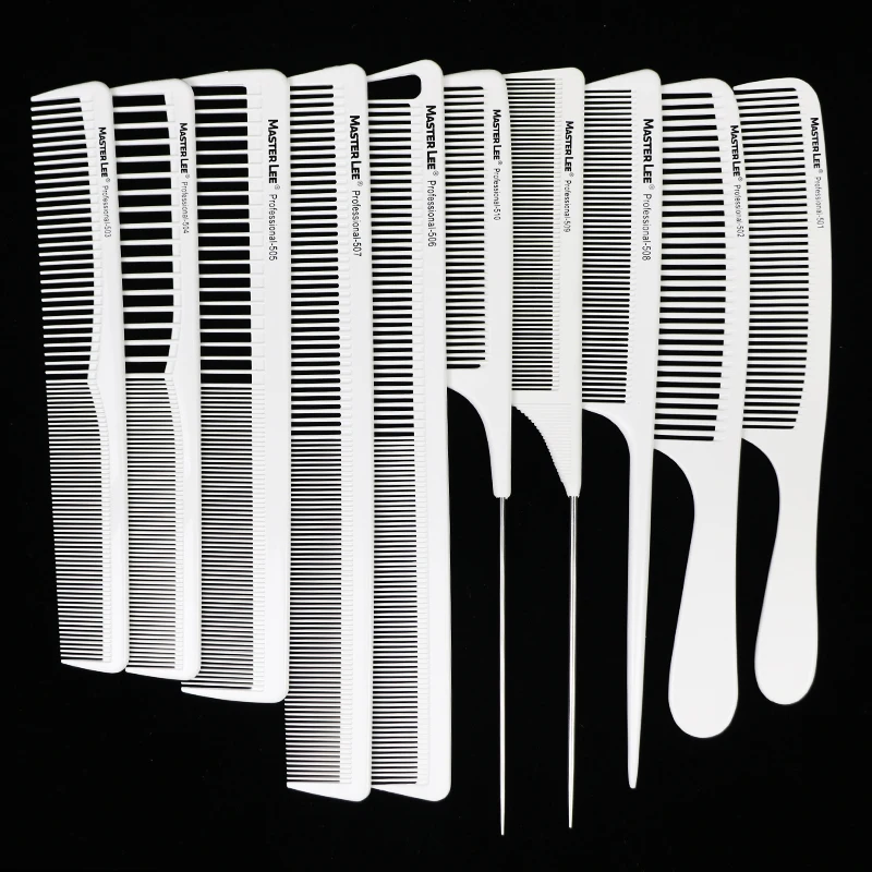 

Best quality  wholesale price hair cutting comb heat resistance steel tail parting comb, White