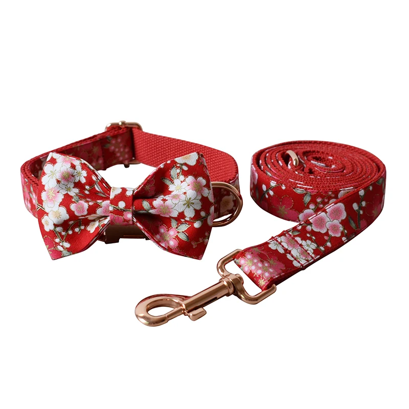 

Wholesale Velvet Dog Collar and Leash one set for Pet Dogs