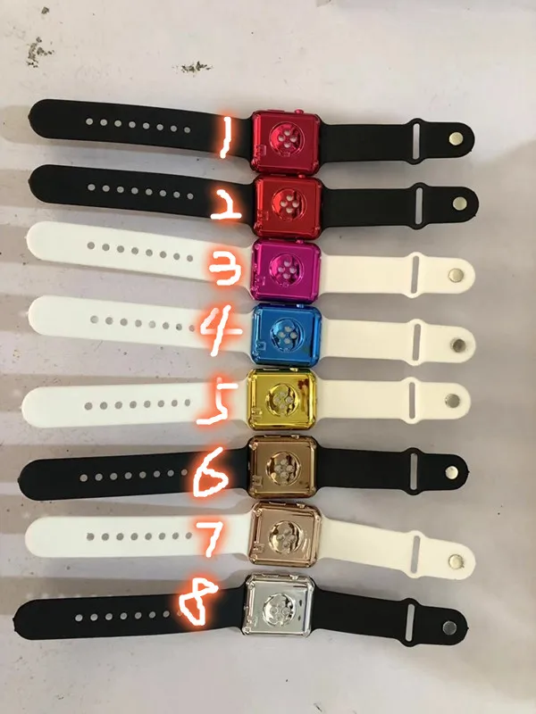 Electroplated fashionable led apple watch square led electronic movement wristwatch