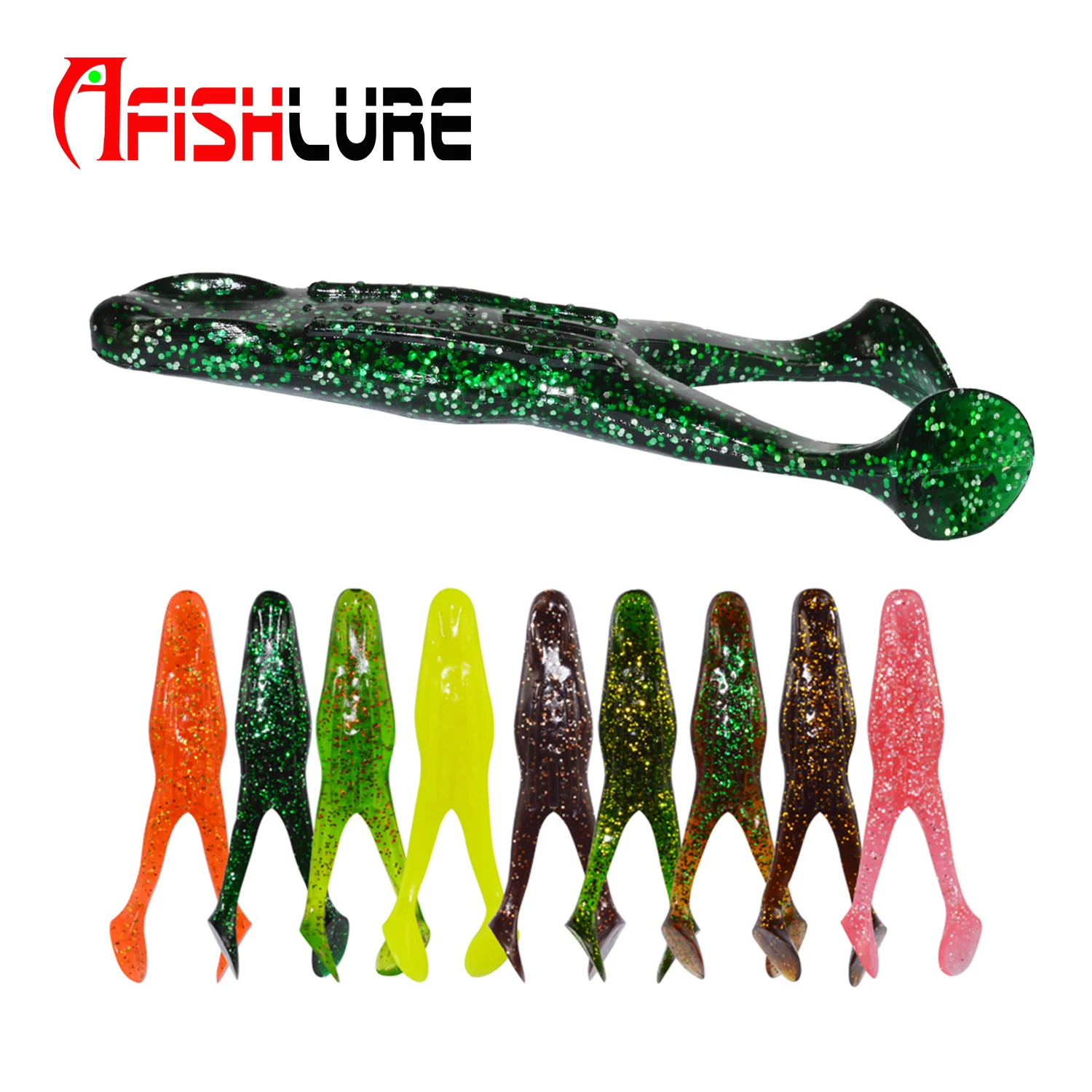 

AFISHLURE 105mm 15g Fishing Lures Top Water Lure soft plastic Frog Lure unique bass bait frog, 9 colors