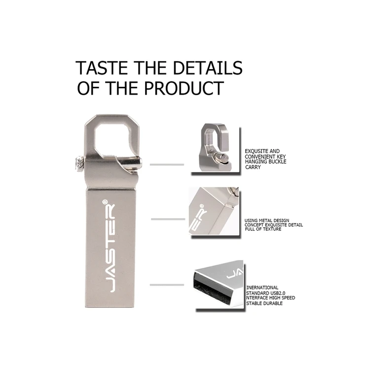 JASTER USB Flash Drive 64GB Metal Pendrive High Speed Memory Stick 4GB 32GB Pen Drive Real Capacity 16GB USB Flash Custom LOGO - ANKUX.COM