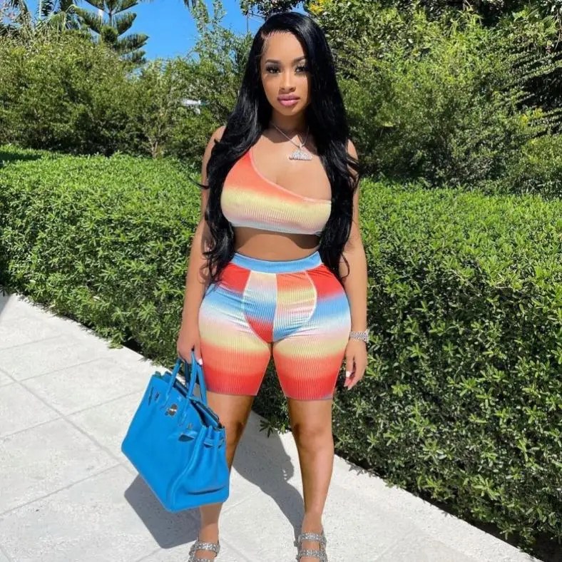 

X02763C Two Pieces Sets Women Casual coloful matching sets hot saling new arrivals 2021, Black