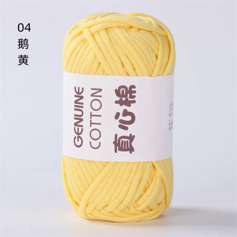 Wholesale DIY Crochet Beginners Plush Doll Making Yarn 68% Cotton 32% Nylon Chunky Hollow Tube Yarn in Roll