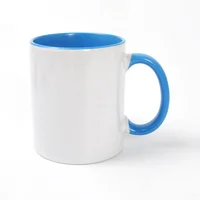 

New products high quality 11oz inner and handle color ceramic sublimation blanks coffee mugs travel for heat press cups