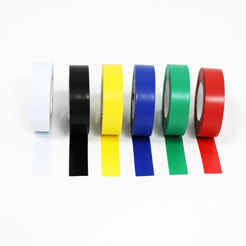 Heat Resistant Colored Electrical Insulation Tape Single Sided PVC Adhesive Safety Protective Tape