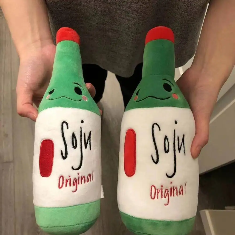 

Pet Plush Dog Toys Customized Wine Squeaky Plush chew Toys, As picture