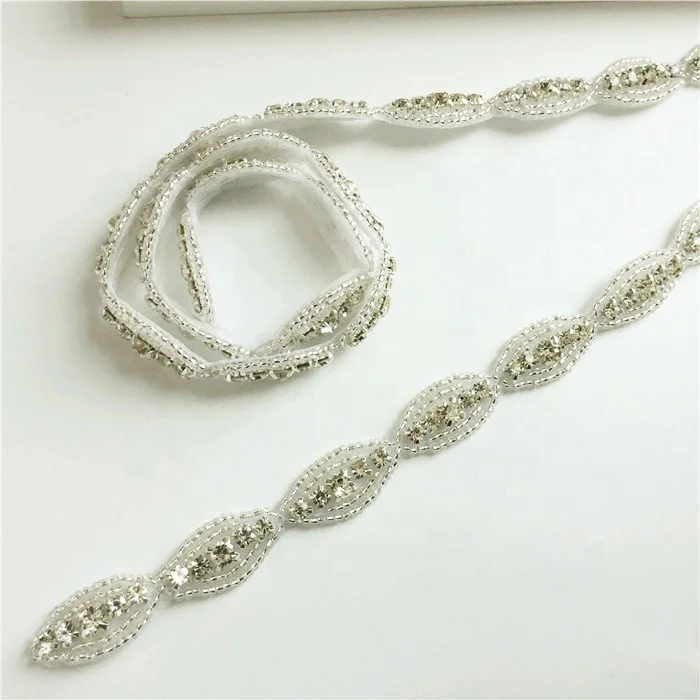 

Fashion headband crystal rhinestone hotfix trimming high quality, Custom colors
