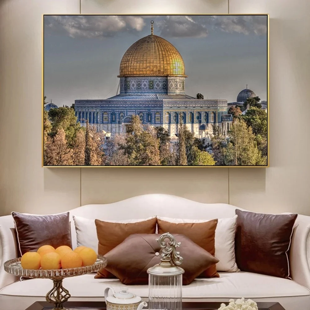 

Wholesale Canvas Painting Realist Mosque Posters and Prints Wall Art Picture for Living Room Home Decor