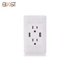 BXST US Plug 10A Power 2.1A USB Charger Ports Usb Wall Socket, Universal Electric Socket with 2 Usb
