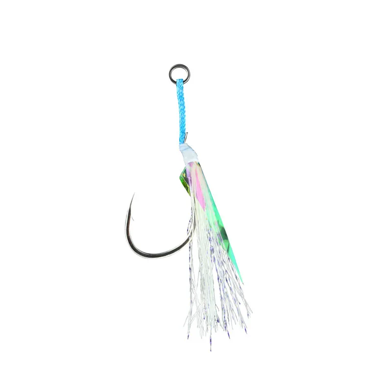 

JK LAS Fishing UV Glow Feather High Carbon Steel Sea Fishing Hooks