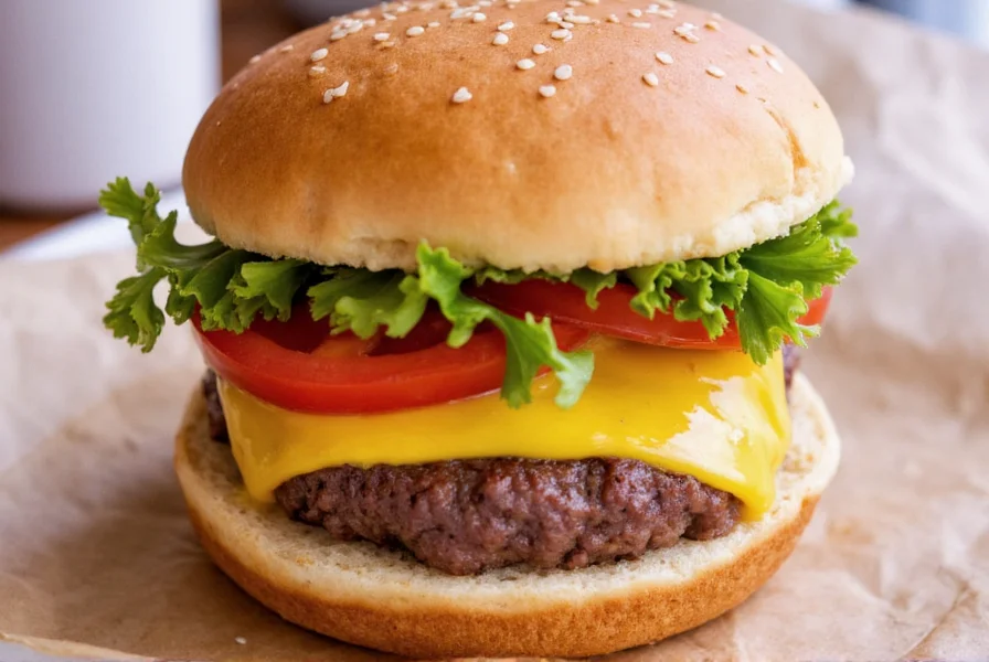 Grilled burger with sauce