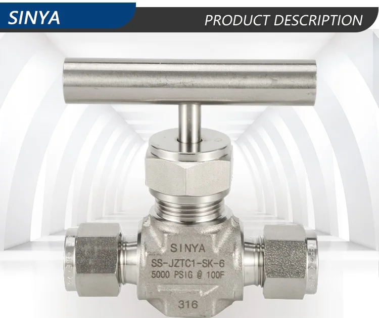 Stainless Steel 316/316l High Temperature 5000psi Hydraulic Needle Flow